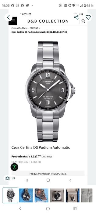 Ceas  Certina Automatic