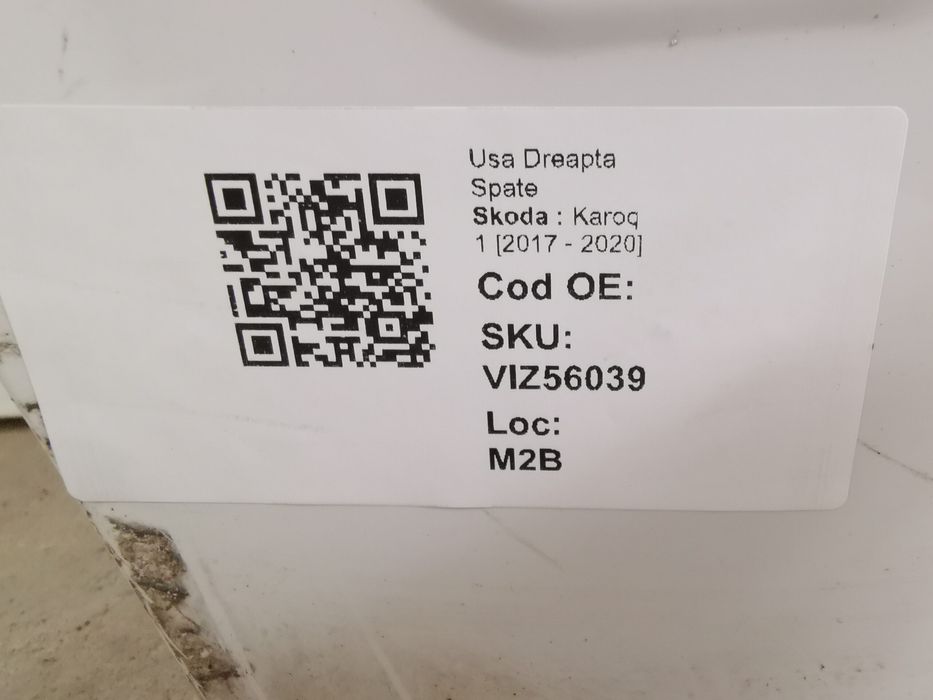 Шкода Карок / Skoda Karoq Оригинална задна дясна врата