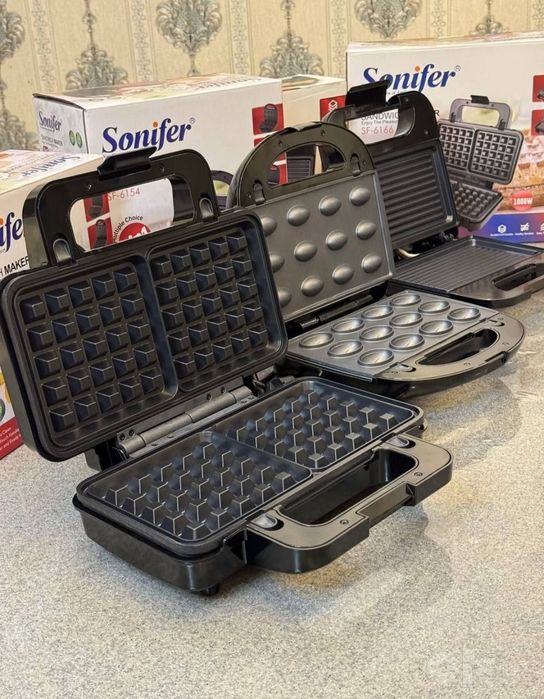 Новый Тостер 3в1 Sonifer SF 6166 Сендвичница, Вафельница Sendwich