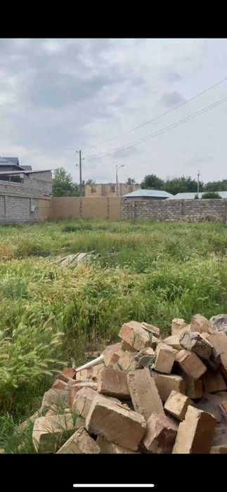 Продам землю 6соток Селекция Кибрай вдоль речки Бозсу фасад=40м