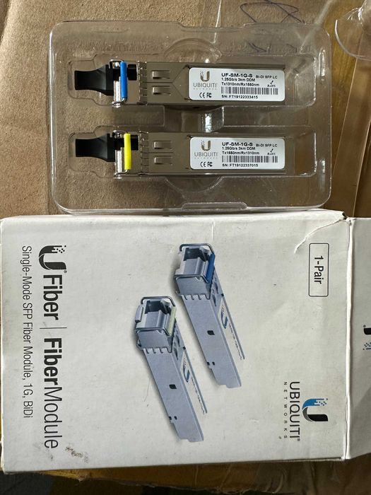 Ubiquiti Fiber Module (single/multi mode) SFP/SFP+ adaptors- 1G/10Gbps