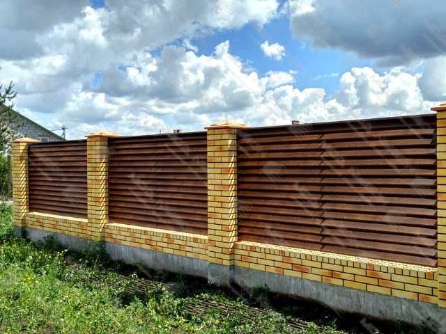 Забор жалюзи горизонтальный