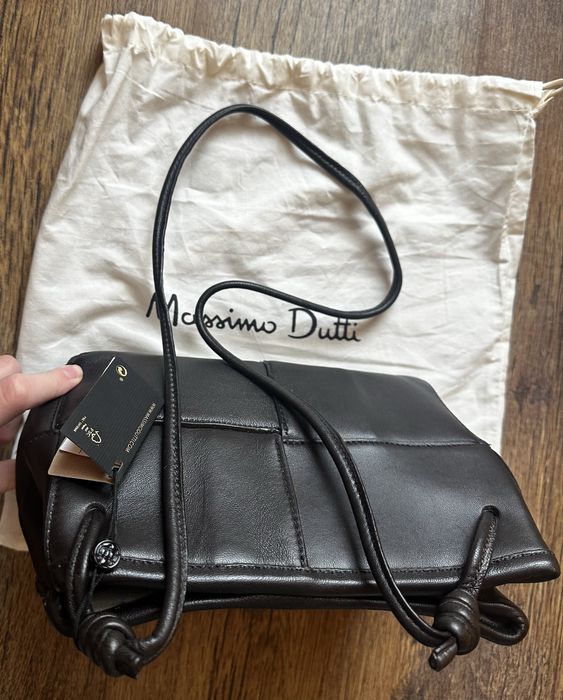 Massimo Dutti – дамска чанта през рамо от естествена напа кожа