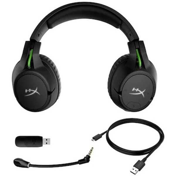 Casti gaming wireless HyperX CloudX Flight, compatibile cu PC/Xbox One/Xbox Series X|S, negru/verde