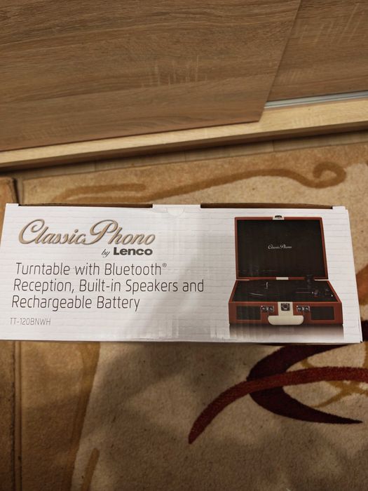 Pick-up LENCO TT120BNWH, Bluetooth, maro-alb - SIGILAT