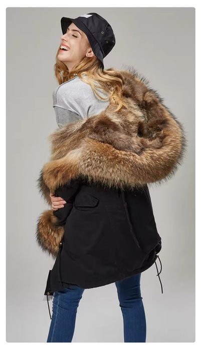 Дамска парка естествен косъм