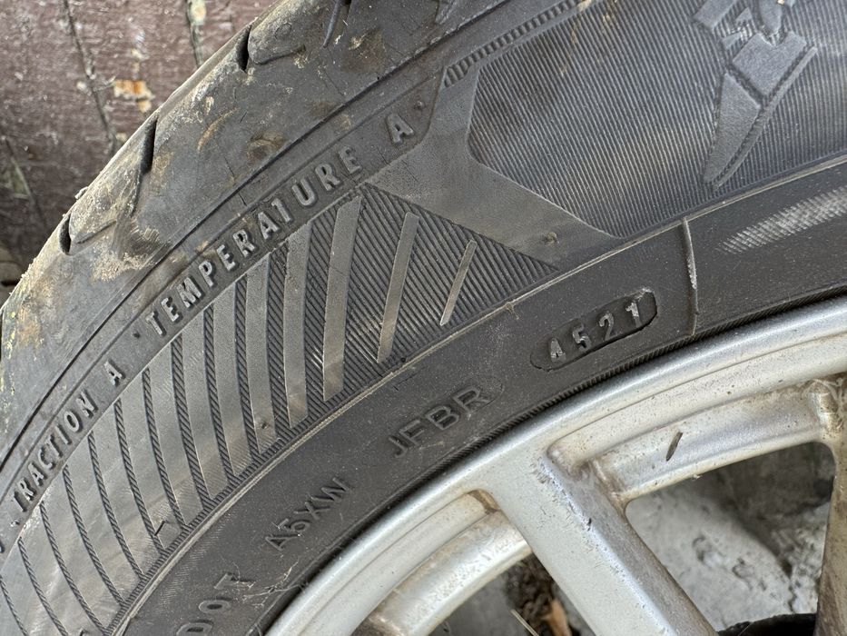 4 бр оригинални джанти 16ки 6.5J ET38 с летни гуми Mercedes W205