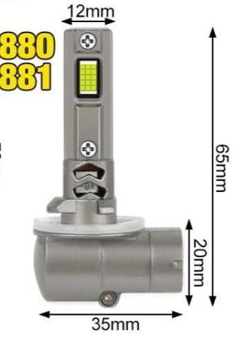 Becuri LED 880 881 DRL  Canbus  12V   30000LM set 2buc