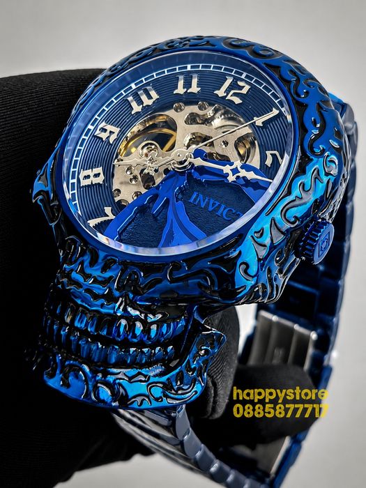 INVICTA Skull blue automatic 51 mm, Инвикта нов ръчен часовник