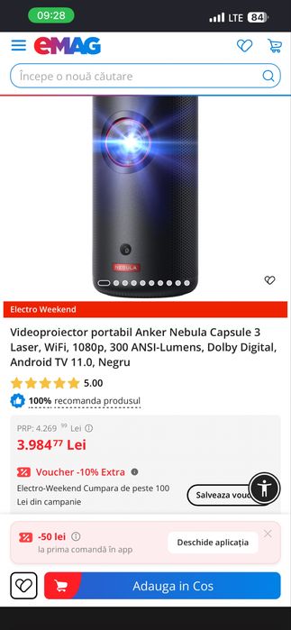 Capsula Nebula video proiector