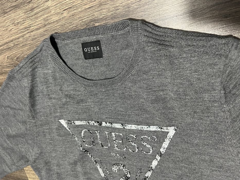 Pulover bluza tricotata GUESS gri XXL nou originala