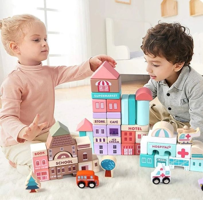 Деревянный конструктор Мегаполис