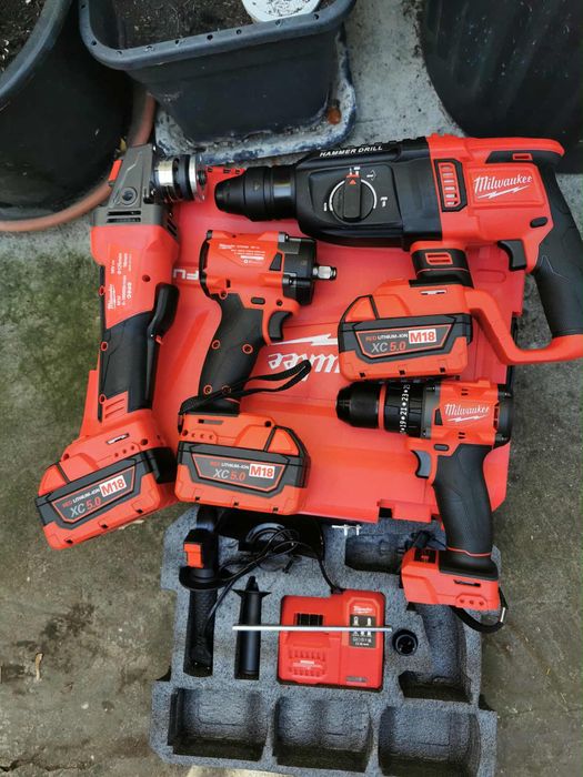 Акумулаторен Комплект Milwaukee Флекс Перфоратор Винтоверт Гайковерт