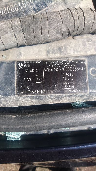 БМВ Е60 530д 218 коня на части BMW E60 530d 218 hp Автоморга БМВ Долна