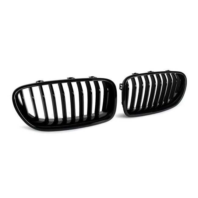 Grile Bara Fata Nari Simple BMW Seria 5 F10 F11, Negru Lucios