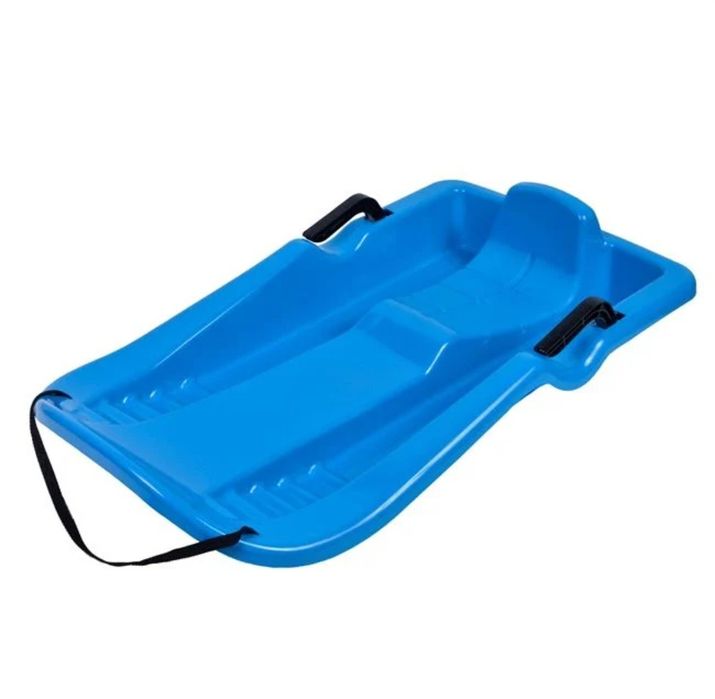 Червена/синя пластмасова шейна с размери 86x46x15.5 см.