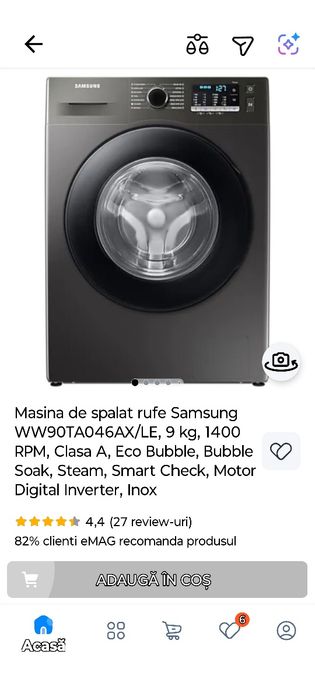 Mașina spălat rufe în garanție