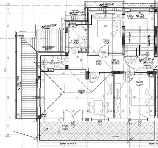 Продава се Тристаен апартамент в София, Горна баня - 107 кв.м за 1998 €/кв.м - Снимка #3