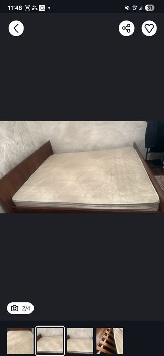 Кровать большая  2:2.2м