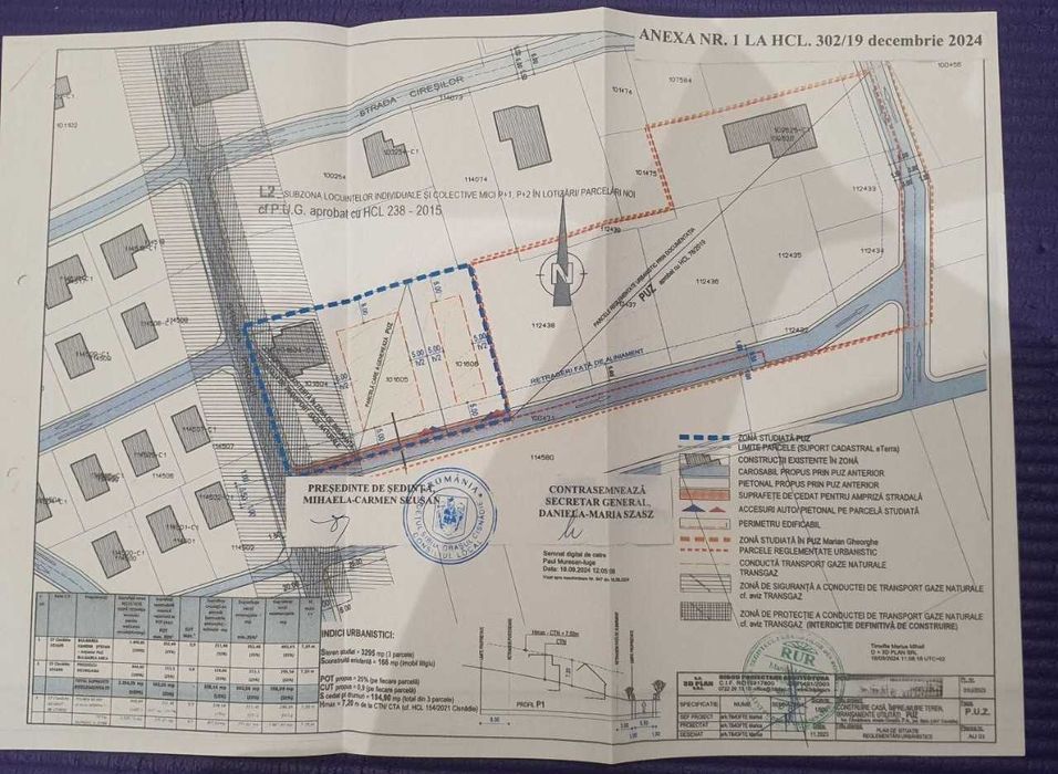 Teren intravilan de 1409 mp cu PUZ - Cisnadioara, strada Cireşilor
