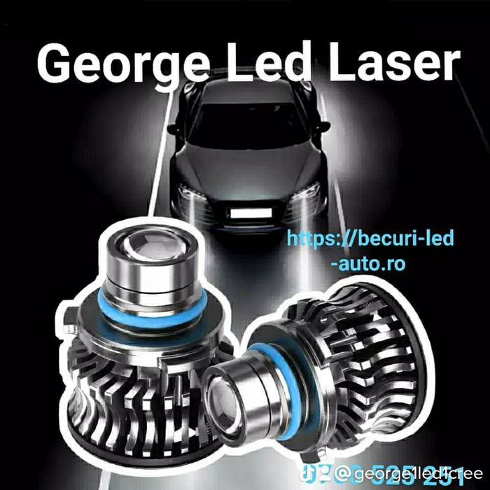 Set Două Becuri Led Laser Cu Două Nuanțe De Culori Alb-Rece/Galben Pur