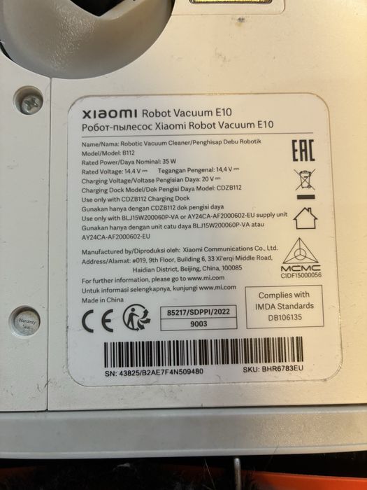 XIAOMI robot vacuum E10