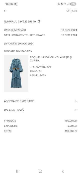 Rochie Zara masura L