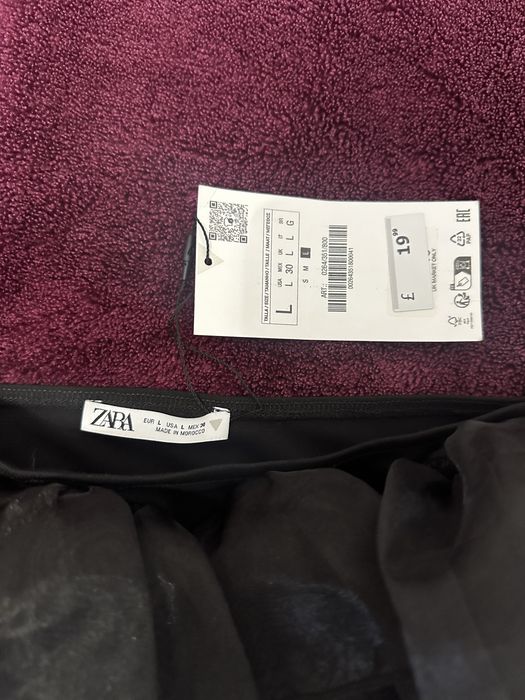 Нова черна блуза с рози от органза от ZARA М/Л размер