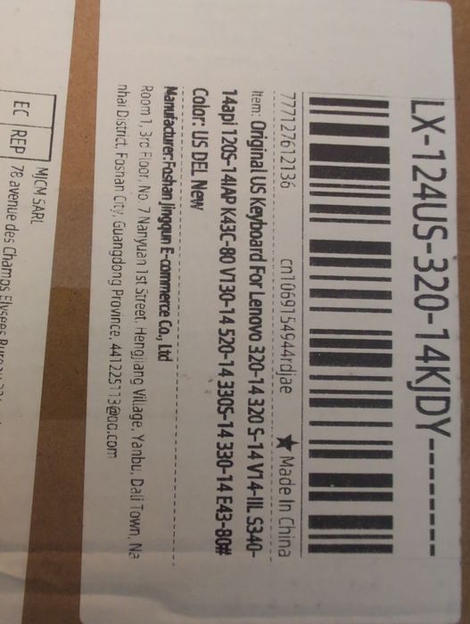 Okazie ‼️ Tastatura laptop Lenovo ideapad 320/R14/v130/120s - Noua!