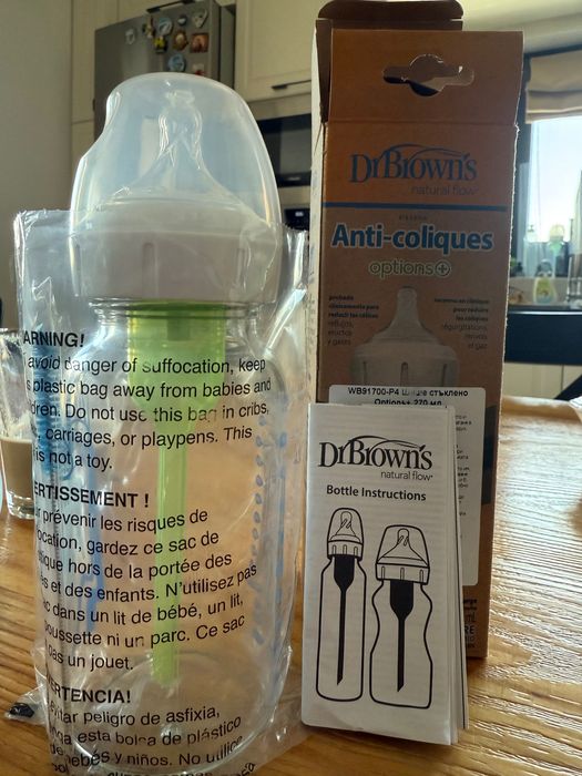 Шише Д-р Браунс със широко гърло