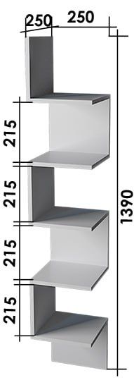 Настенная Полка для книг Viko