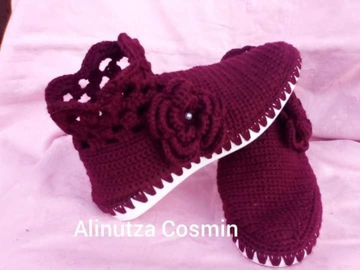 Papuci crosetati manual 4