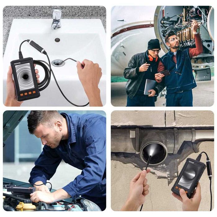 Эндоскоп с двойной камерой и большим дисплеем