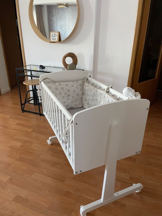 Pat bebe lemn nuc co sleeper Ninna - 1600lei in magazin