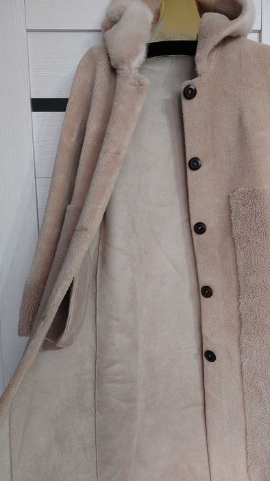 Шуба тедди бежевая