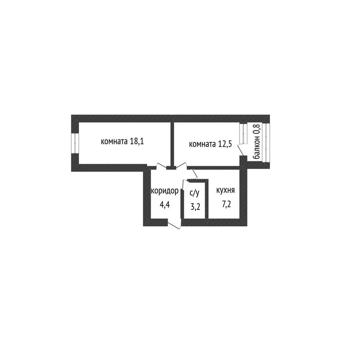 2 комнатная квартира