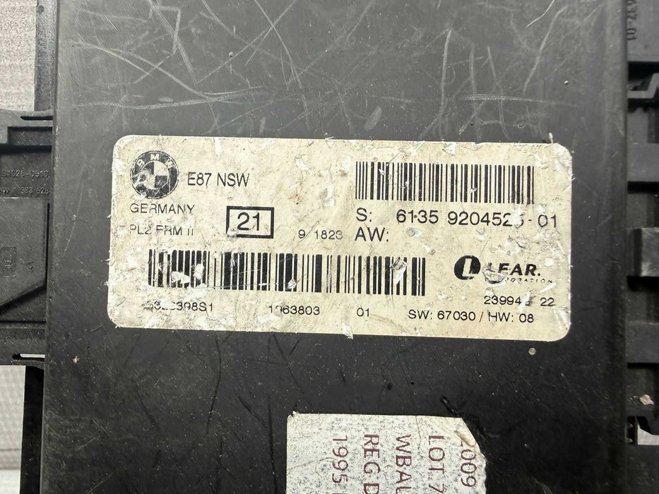 Modul lumini / Modul confort FRM II BMW Seria 1 E81 E87 COD: 61359204525 2009 / [2004-2011] / (5B2)