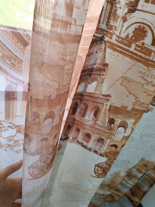 Шторы с тюлем на стену 2,8х3