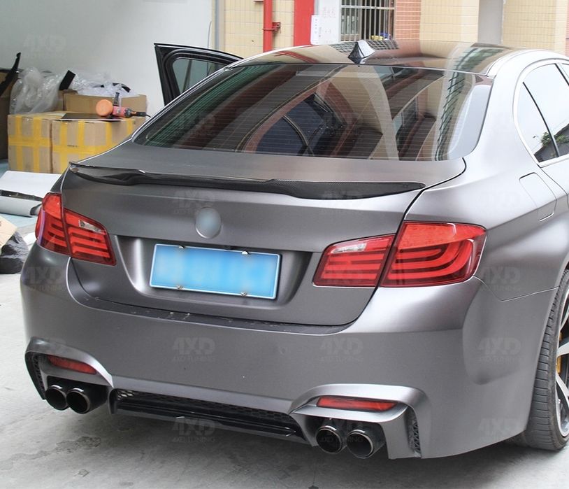Лип спойлер багажник BMW F10 5 сериа lip spoiler M бмв ф10 M4 style крило за багажник тунинг spoiler добавка лип сплитер лайсна нож