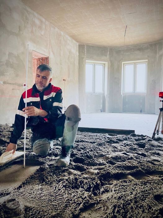 Полусухая стяжка пола, Гарантия, договор все официально