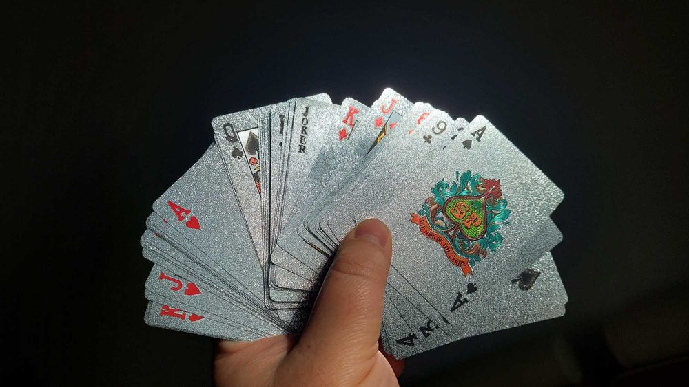 Carti de joc silver plastic