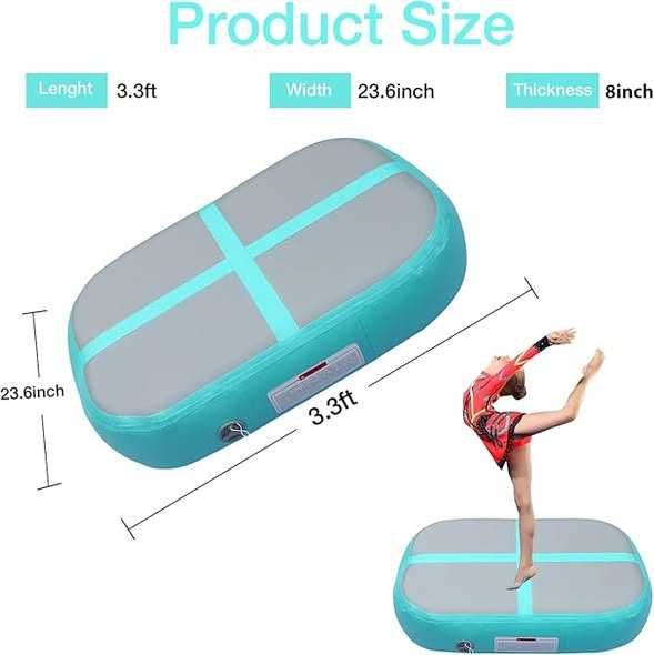 Saltea de gimnastică gonflabilă AirBlock 100x60x20 cm