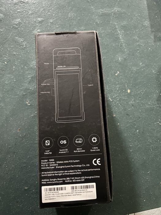 Sumni V2 aparat pos terminal cu printer de bonuri intregat