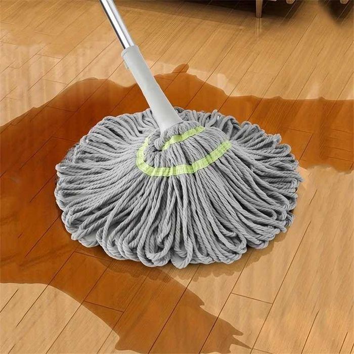 Mop cu stoarcere rapida, rasucire automata, cap din microfibra
