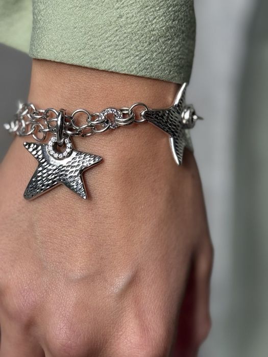 Златна гривна бяло злато 15.11 гр. 14к проба 585 / 19 см.