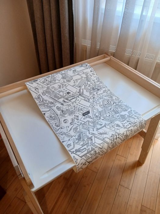 Birou pentru copii IKEA reglabil FLISAT si scaun ÖRFJÄLL