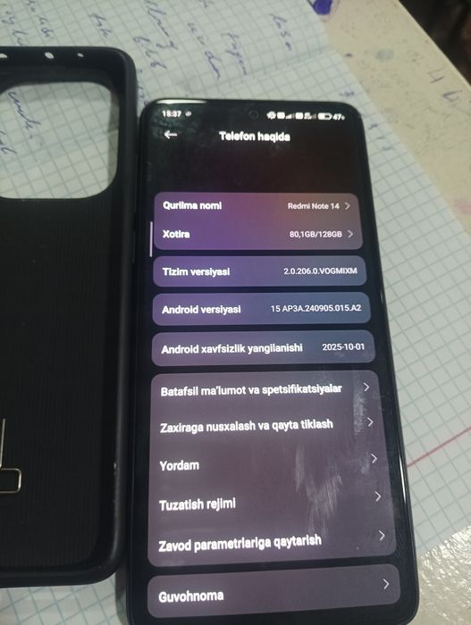 Redmi note 14 1 yil kafolati bilan