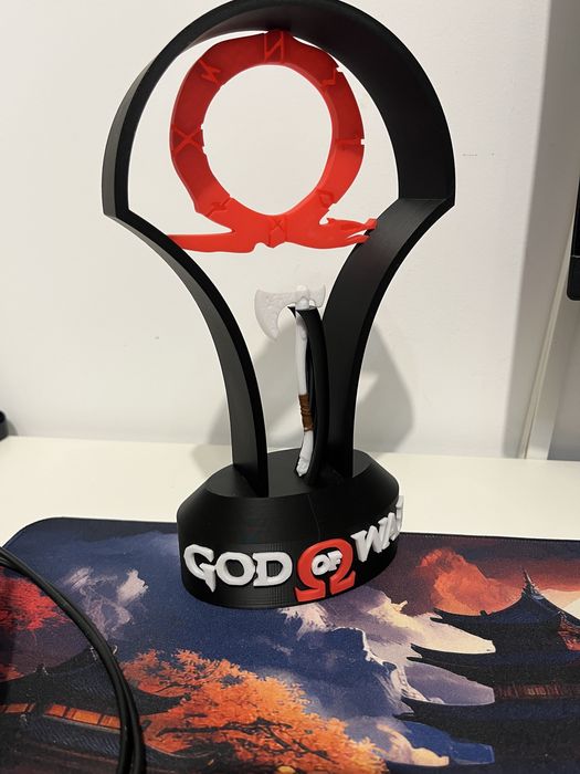 Suport căști colecționar – God of War, print 3D de calitate
