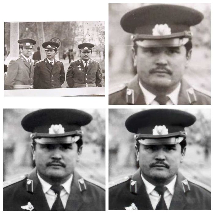 Fotosuratni tiklash, kattalashtirish, sifatni yaxshilash.