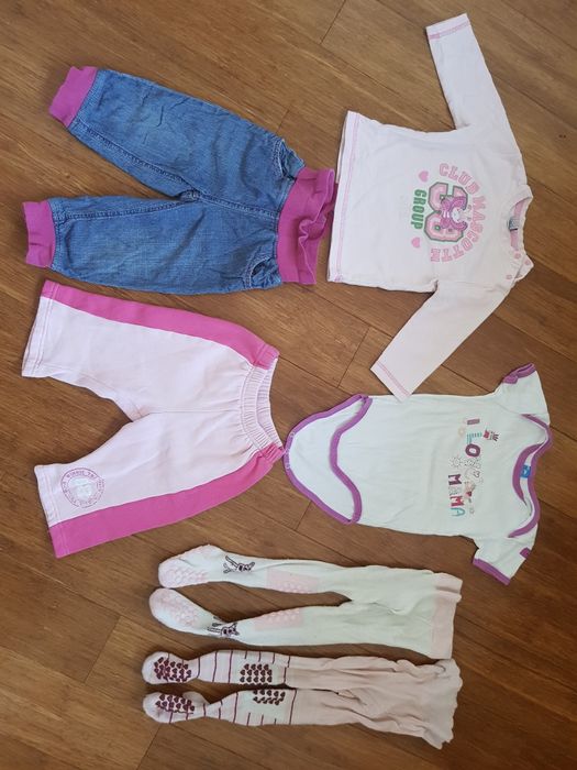 Лот 35 маркови детски дрешки за момиче ръст 80 см (9-12 месеца)